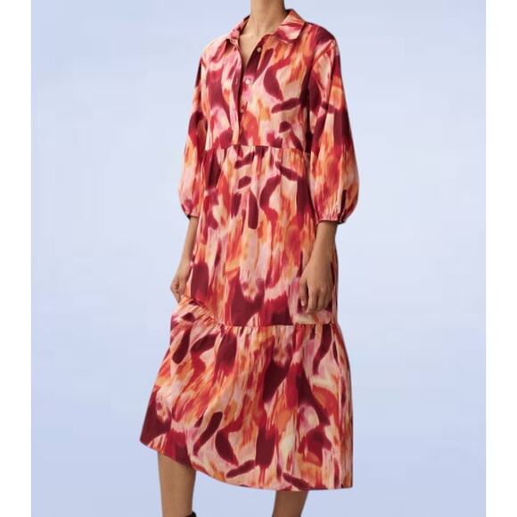 Anthropologie Dresses & Skirts - Maeve x Anthropologie The Bettina Tiered Shirt Dress by Maeve - Size Extra Large